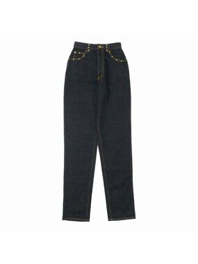 Saint Laurent Eve Vintage Skinnypants Indigo Skinnydenim YSL Logo Embroidery